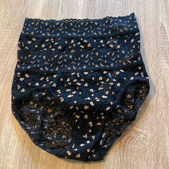 2) NEW Hanky Panky Cross Dyed Leopard French Brief panties small black - Picture 1 of 8